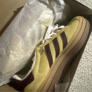 adidas Gazelle Bold Almost YelloMaroon
